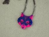 Wolf Head Necklace - Nightcrawler