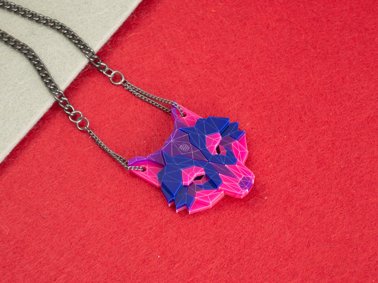 Wolf Head Necklace - Nightcrawler