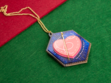 ‘You Are Woven Into My Heart’ Pendant - Midnight Blue