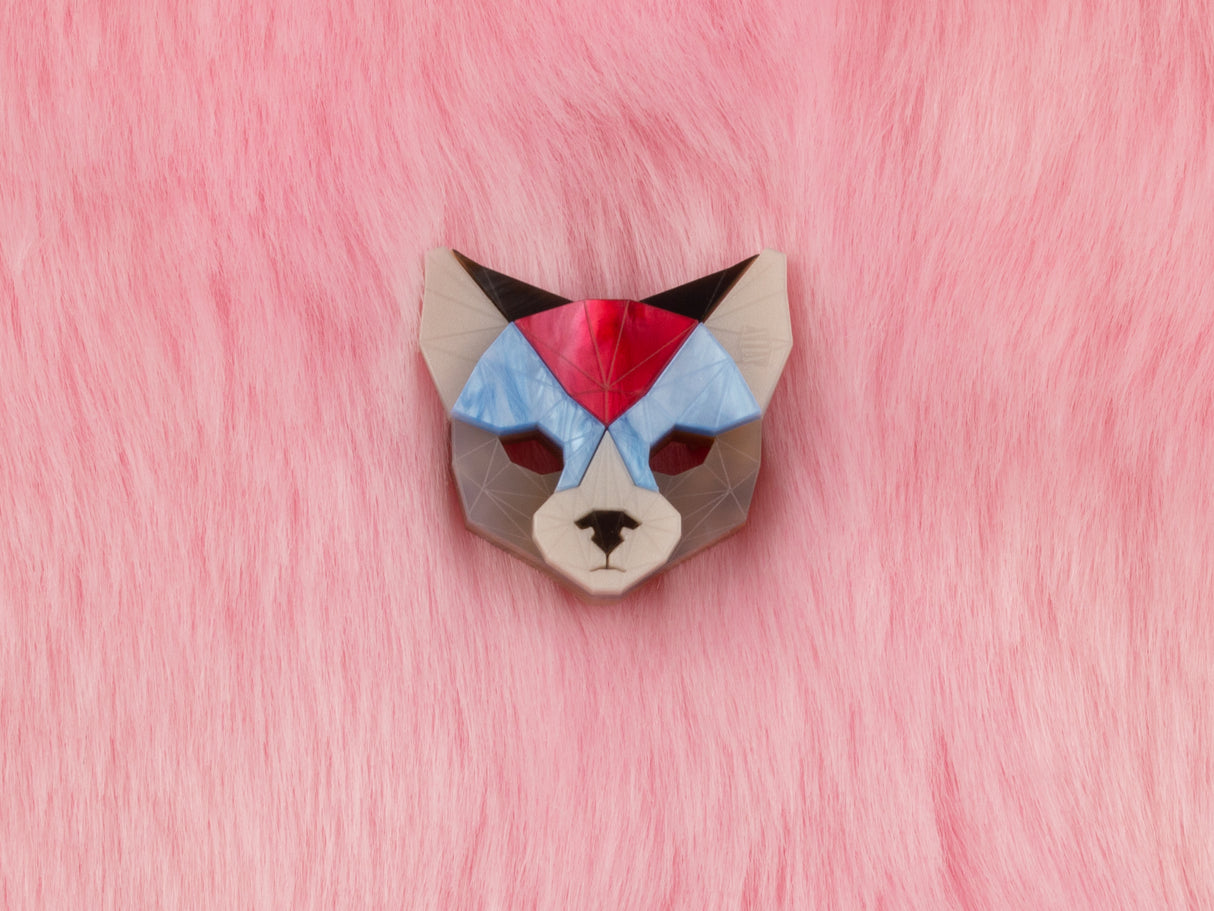 Black Cat Head Brooch - Regency