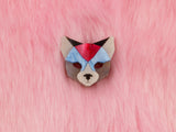 Black Cat Head Brooch - Regency