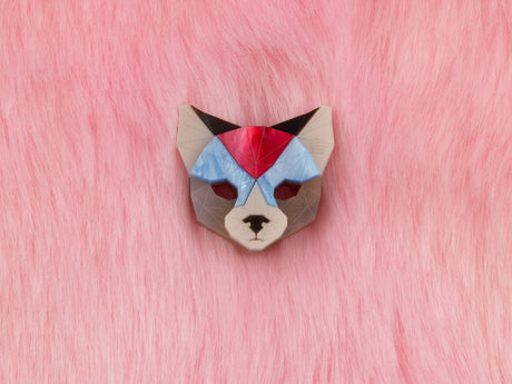 Black Cat Head Brooch - Regency