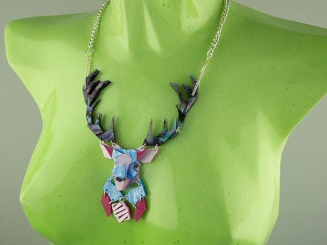 Emperor Stag Necklace - Water Lilies