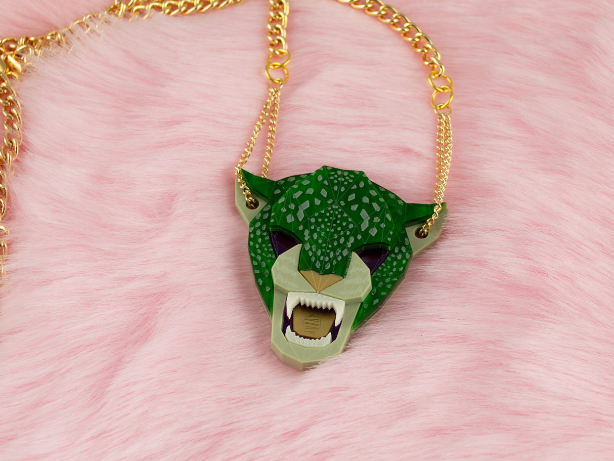 Jaguar Head Necklace - King Cobra