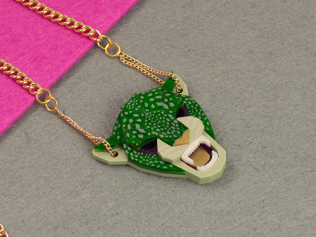 Jaguar Head Necklace - King Cobra