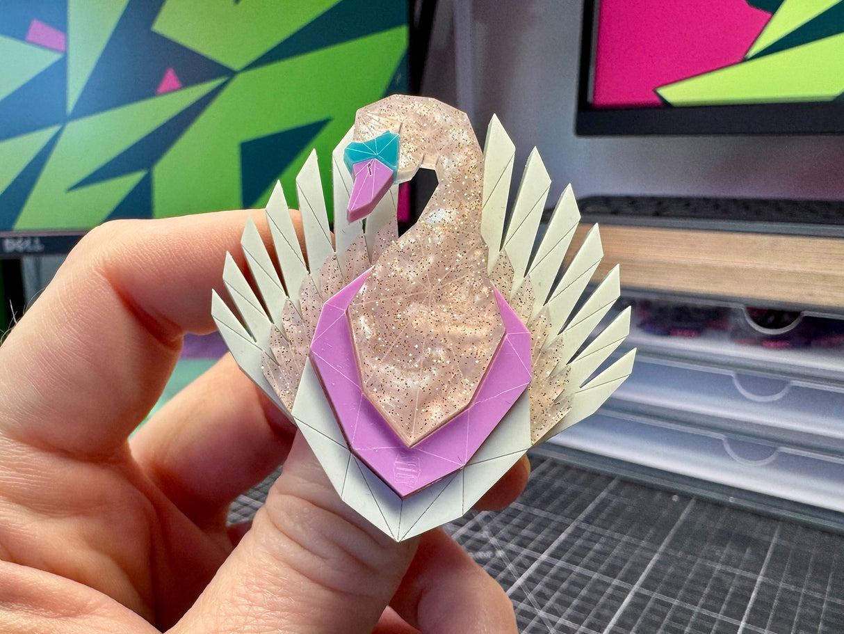 Swan Brooch - Miami Sound Machine