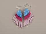 Swan Wing Earrings - Water Lilies