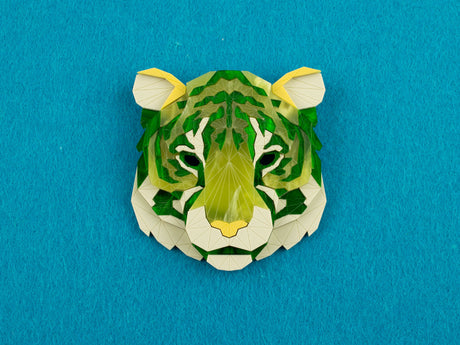 Tiger Head Brooch - Springer