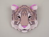 Tiger Head Brooch - Lavender Kiss
