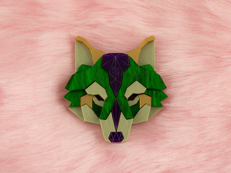 Wolf Head Brooch - King Cobra