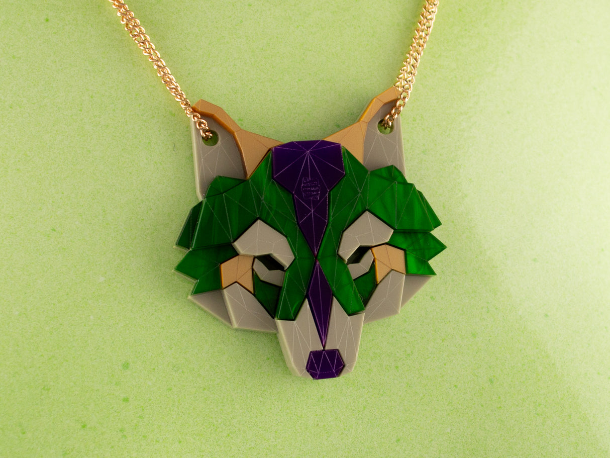 Wolf Head Necklace - King Cobra